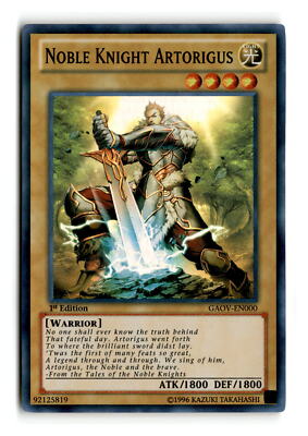 Noble Knight Artorigus - GAOV-EN000 1st Edition Super Rare - YuGiOh-LP-image