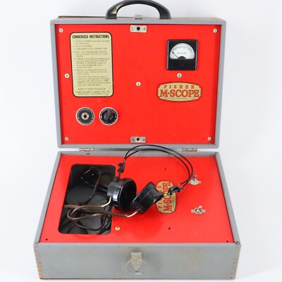 Fisher M-Scope Metal Detector Trimm Dependable Headphones ME-Y S#L55182 Untested-image