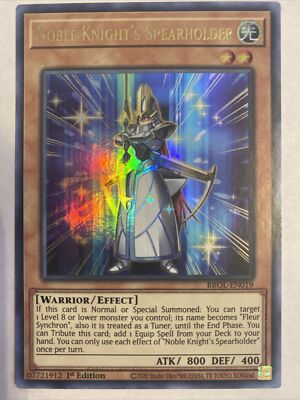 Yugioh! Noble Knight's Spearholder - BROL-EN019 - Ultra Rare - 1st Edition Near -image