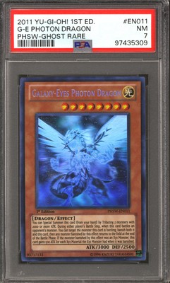 Yu-Gi-Oh Shockwave 1st Edition Galaxy-Eyes Photon Dragon PHSW-EN011 Ghost PSA 7-image