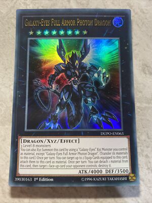Yugioh - Galaxy-Eyes Full Armor Photon Dragon - DUPO-EN063 - Ultra Rare 1st Edit-image