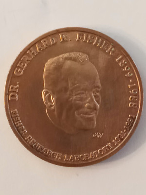 VINTAGE HTF  GERHARD FISHER M SCOPE METAL DETECTOR 1931-1991 60 YEARS MEDAL COIN-image