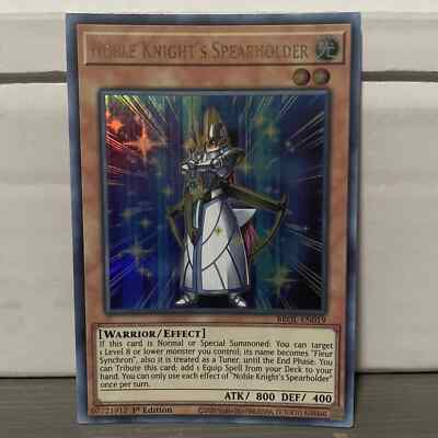1ST EDITION NOBLE'S KNIGHT'S SPEARHOLDER 2020 BROL-EN019 YUGIOH CARD (LP/MP)-image