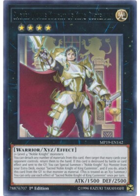 Yugioh Sacred Noble Knight of King Custennin (Rare) (1st Edition) - MP19-EN142 P-image