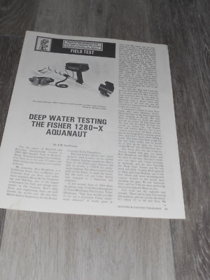 Fisher Metal Detector 1280-X Aquanaut Specification Pamphlet-image