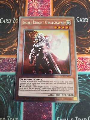 Yu-Gi-Oh! Noble Knight Gwalchavad NKRT-EN007 Platinum Rare Limited Near Mint-image