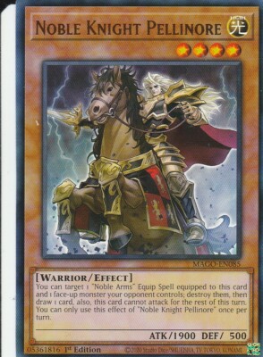YUGIOH CARD NOBLE KNIGHT PELLINORE MAGO-EN085 1ST EDITION-image