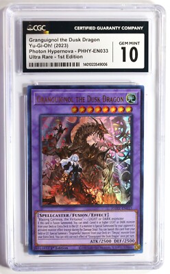 Yu-Gi-Oh TCG Granguignol the Dusk Dragon - PHHY-EN033 - 1st Ed Ultra Rare CGC 10-image