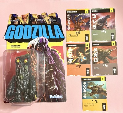 Hedorah Reaction Figure, Smog Monster, Toho Godzilla + Bonus Spanish Kaiju Cards-image