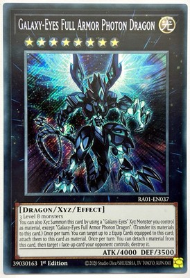 RA01-EN037 Galaxy-Eyes Full Armor Photon Dragon - Secret Rare 1st Ed Near Mint-image