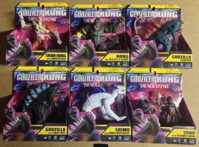 NEW 2024 Playmates Godzilla x Kong The New Empire FULL SET OF 6 SHIMO, DOUG VHTF-image