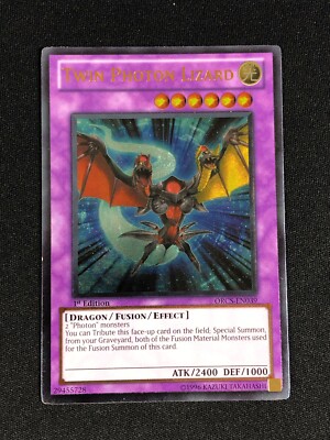 YUGIOH TWIN PHOTON LIZARD ORCS-EN039 1ST ULTIMATE LIGHT PLAY-image