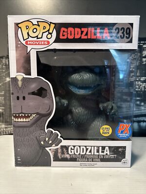 Funko Pop Godzilla 239 Glow In The Dark PX Exclusive New In Box-image