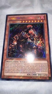 Yugioh Misprint German Pyrorex the Elemental Lord w/ Medraut CBLZ-DE040-image