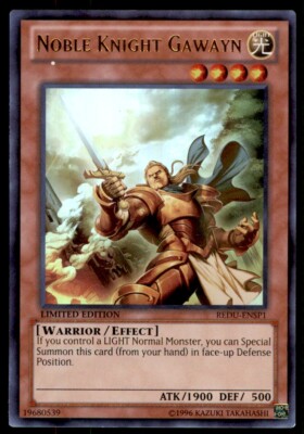 Yu-Gi-Oh! Limited Edition Noble Knight Gawayn #REDU-ENSP1 Near Mint-image