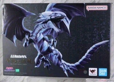 BANDAI S.H.MONSTERARTS YU-GI-OH! DUEL MONSTERS BLUE-EYES WHITE DRAGON FIGURE-image