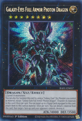 1X NM Galaxy-Eyes Full Armor Photon Dragon - RA01-EN037 - Secret Rare 1st Ed-image