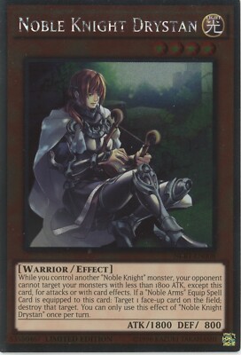 Yugioh Noble Knight Drystan NKRT-EN008 Platinum Rare Edition NM-image