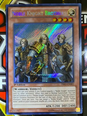 Yugioh 1X Noble Knight Brothers PRIO-EN081- 1st Edition NM/LP-image