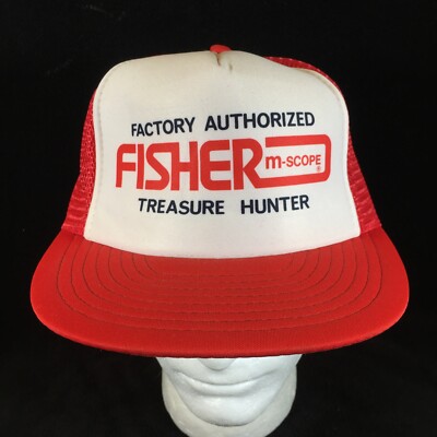 Fisher M-Scope Metal Detector Treasure Hunting Detecting Mesh Trucker Cap Hat-image