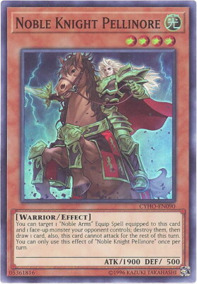3 x Yu-Gi-Oh Card - CYHO-EN090 - NOBLE KNIGHT PELLINORE (super rare holo) - NM/M-image