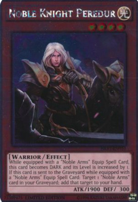 1X MP Noble Knight Peredur - NKRT-EN010 - Platinum Rare 1st Edition-image