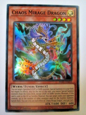 Yugioh! Chaos Mirage Dragon Phhy-En013 Super Rare 1st Ed Near Mint!!-image