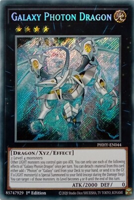 PHHY-EN044 GALAXY PHOTON DRAGON SECRET RARE 1ST EDITION YuGiOh CARD-image