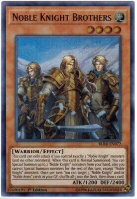 Yu-Gi-Oh! Noble Knight Brothers - BLRR-EN072 - Ultra Rare - 1st Edition M/NM X1-image