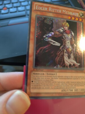 Yugioh! German Noble Knight Medraut MISPRINT w Dire Wolf Shadow CBLZ-DE081-image