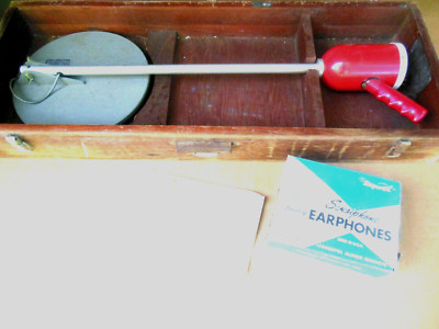 Vintage RARE FISHER M-SCOPE T-30 METAL DETECTOR & Headphones Wood Case Pollard-image