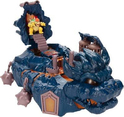 The Super Mario Bowser Island Castle Playset with 2.5” Action Figure... -image