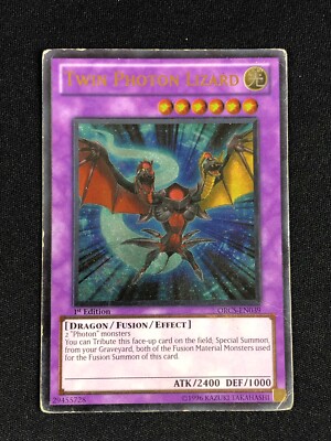 YUGIOH TWIN PHOTON LIZARD ORCS-EN039 1ST ULTIMATE HP/ CREASES-image