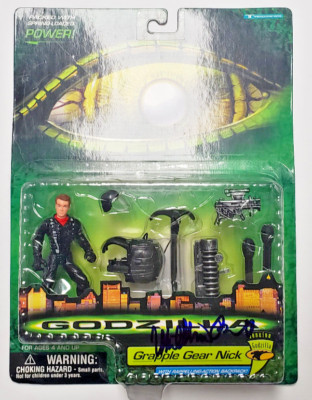 Matthew Broderick autographed Godzilla Grapple Gear Nick Figure Sealed box COA-image