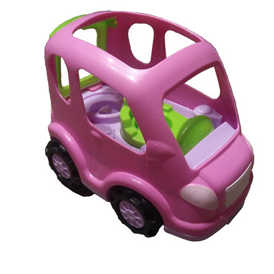 Fisher Price Little People Pink All Around Car or SUV Van Sounds Music 2013 -image