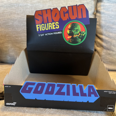 Shogun Godzilla ReAction Series 1 Blind Box Empty Display Super7 RARE NEW-image