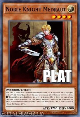 YUGIOH RA04-EN205 Noble Knight Medraut Platinum Secret Rare 1st Edition NM-image