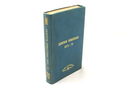1871/1872 Newton Massachusetts Directory Business City Record Rebound in Leather-image