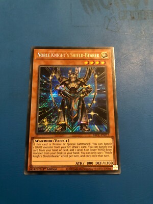 YUGIOH Secret Rare Noble Knight's Shield-Bearer BROL-EN017 1st Edition-image