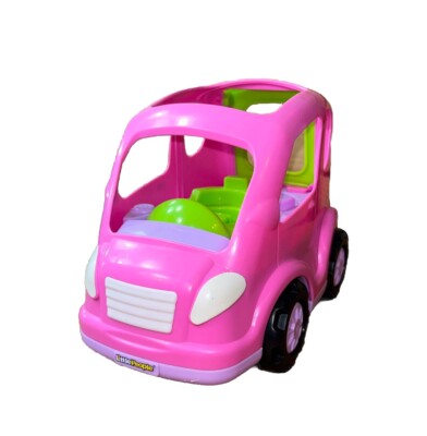 fisher price little people pink car Hatch back With sound and music tested Works-image