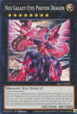 1X NM Neo Galaxy-Eyes Photon Dragon - BLC1-EN070 - Common 1st Edition-image