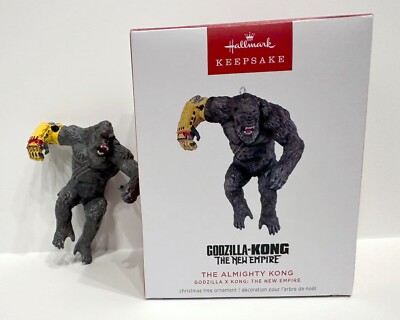 NEW BOX HALLMARK 2024 GODZILLA X KONG THE NEW EMPIRE ALMIGHTY CHRISTMAS ORNAMENT-image