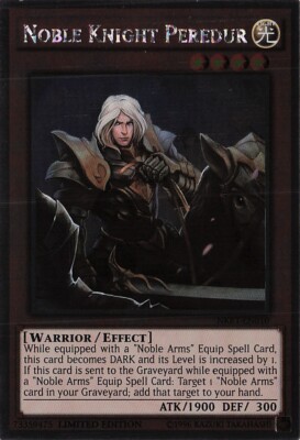 Yu-Gi-Oh! Noble Knight Peredur NKRT-EN010 Platinum Rare Limited Edition NM-image