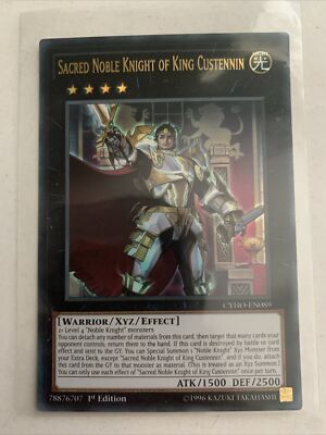 Yu-Gi-Oh Sacred Noble Knight of King Custennin, NM, Ultra Rare, CYHO-EN089-image