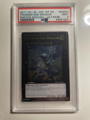 YuGiOh! Thunder End Dragon, Ultimate Rare, 2011, PHSW-EN044, 1st Edition, PSA 9-image