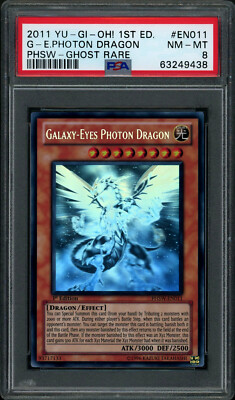 Yugioh Galaxy Eyes Photon Dragon 1st Edition PHSW Ghost PSA8 NM-Mint English!-image
