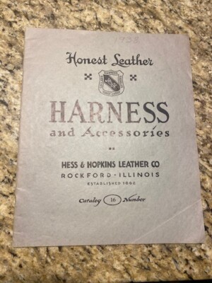 Vintage Hess & Hopkins Leather Co. Saddle, Harness and Tack Catalog-image