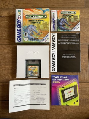 Godzilla The Series: Monster Wars Nintendo Game Boy Color COMPLETE w/ Box manual-image