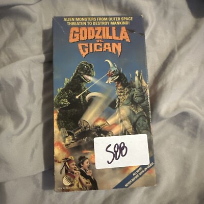 Godzilla vs. Gigan (VHS, 1972 New World Video) BOX IS ACCEPTABLE/TAPE IS VG-image