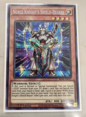 YUGIOH Noble Knight’s Shield-Bearer BROL-EN017 1st NM SHIPS NOW!-image